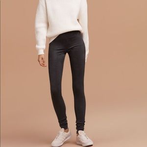 Aritzia Wilfred Free Daria Suede Pant Charcoal